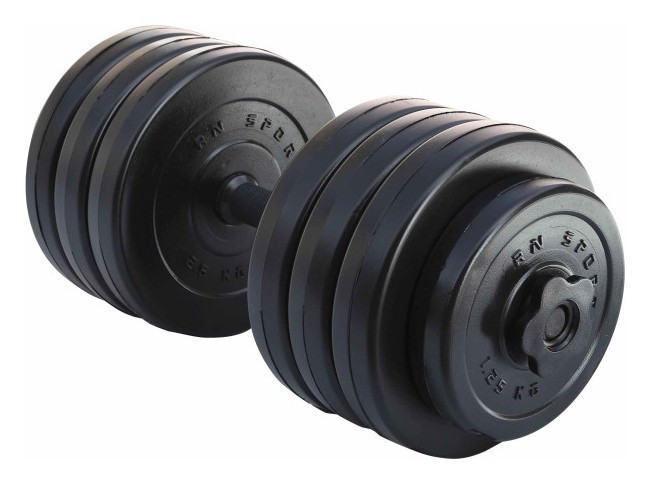 Гантель розбірний з пластиковим покриттям RN-Sport Long 18 кг., укр, укр