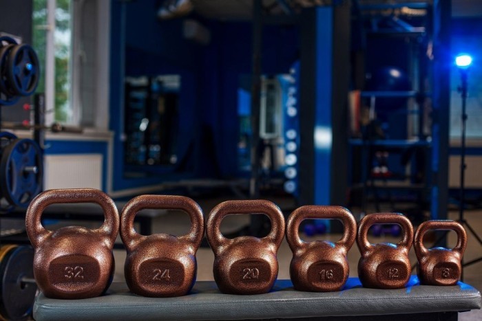 Гиря чугунная RN-SPORT 8 кг металлическая, цвет бронза