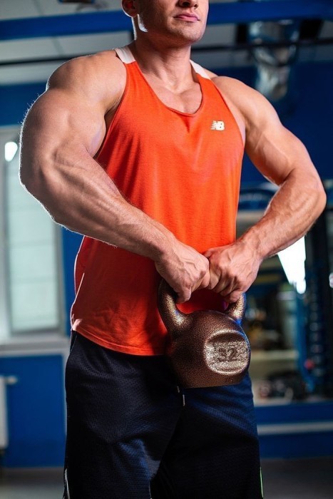 Гиря чугунная RN-SPORT 8 кг металлическая, цвет бронза