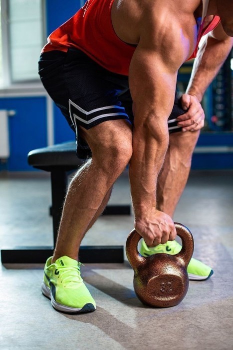 Гиря чугунная RN-SPORT 8 кг металлическая, цвет бронза