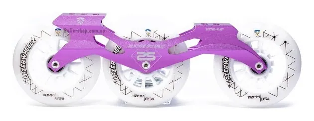Триколісний сет для роликів FE Supersonic Lazerwheelz 110 mm фіолетовий