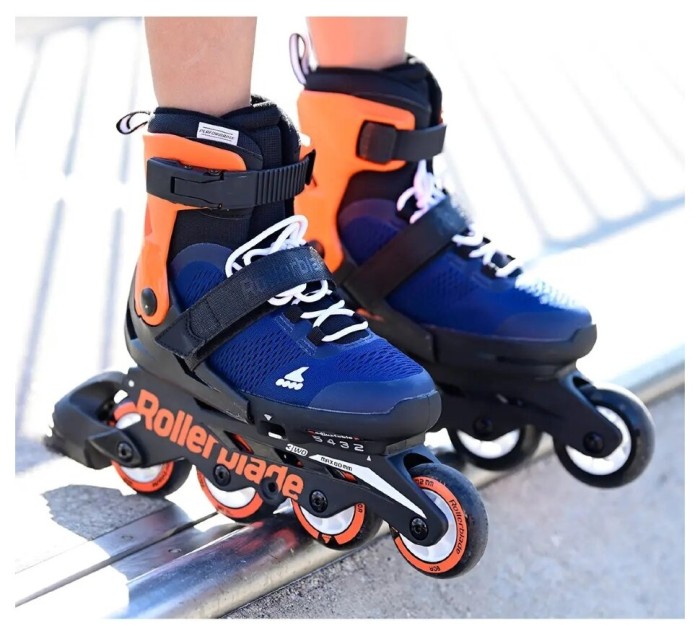 Комплект роликові ковзани Rollerblade Microblade Midnight Blue + захист, укр, укр