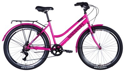 Велосипед ST 26" Discovery PRESTIGE WOMAN VBR FR рама-17" розовый 2024 крылья, крыло пер., крыло зад., подножка