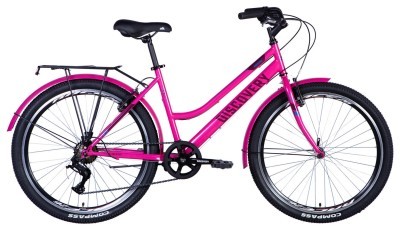 Велосипед ST 26" Discovery PRESTIGE WOMAN Vbr FR рама-17" рожевий 2024 крила, крило пер., крило зад., підніжка