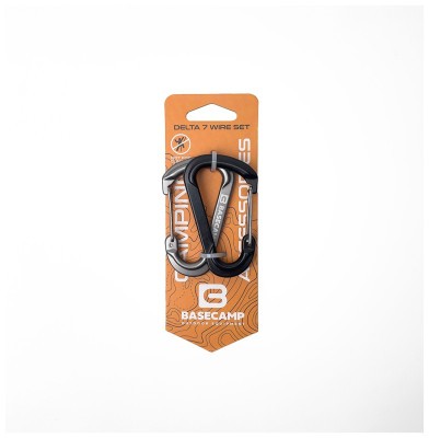 Набор алюминиевых карабинов Base Camp Delta 7 Wire Set, 2 шт, Black/Grey
