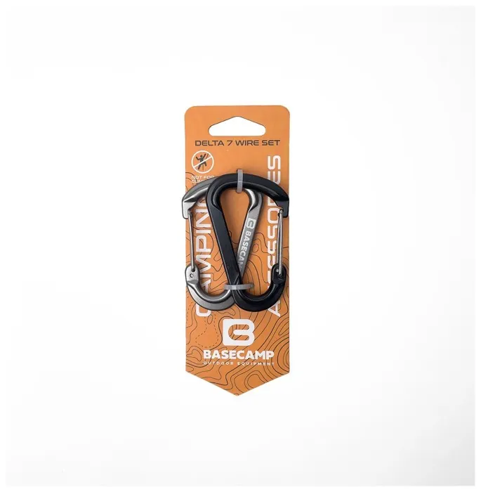 Набор алюминиевых карабинов Base Camp Delta 7 Wire Set, 2 шт, Black/Grey