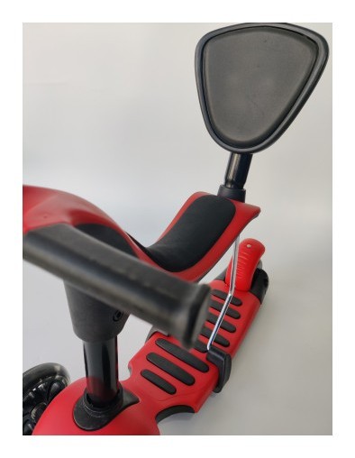 Дитячий самокат з сидінням та батьківською ручкою 3 в 1 Scooter Horned 0332-4S