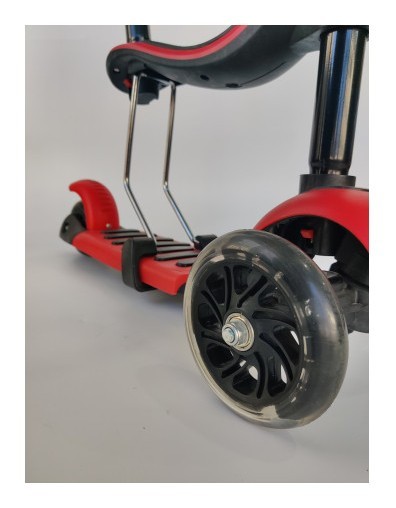 Дитячий самокат з сидінням та батьківською ручкою 3 в 1 Scooter Horned 0332-4S, укр, укр