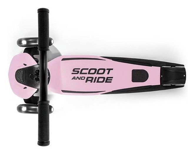 Самокат Scoot and Ride серии Highwaykick-5 с светящимися розовыми колесами, 5+ до 80кг.