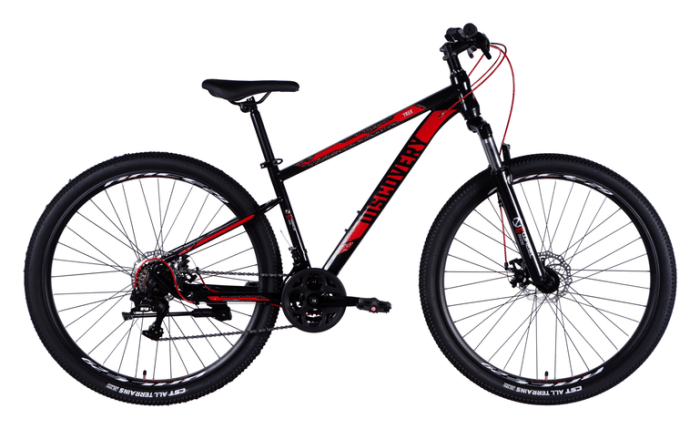 Велосипед ST 29" Discovery TREK DD FR рама-16" черно-красный 2025