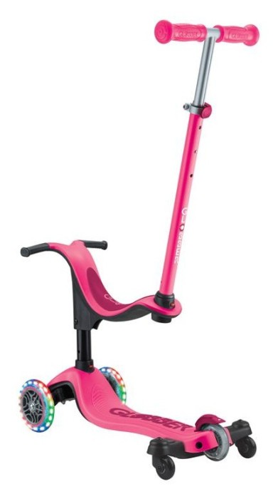 Самокат GLOBBER серії GO UP SPORTY 360 фуксія, до 20/50кг 1+, колеса з підсвіткою