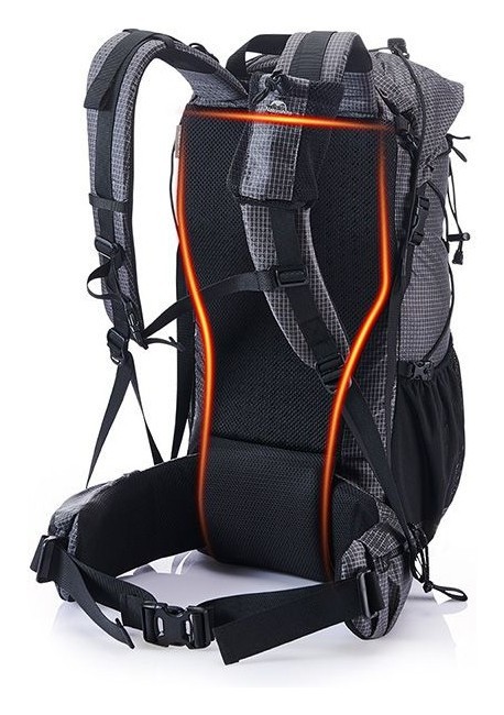 Рюкзак туристичний Naturehike Rock NH19BP095, 60+5 л, графіт в клітинку
