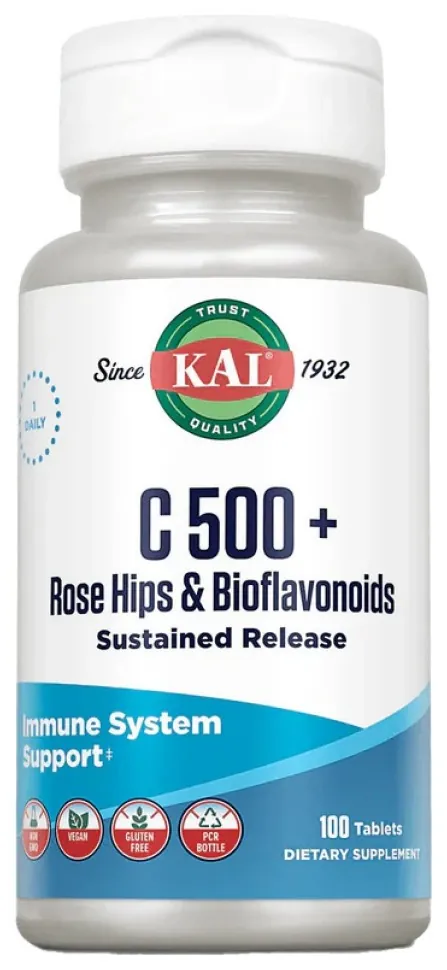 C 500 + Rose Hips & Bioflavonioids Sustained Release - 100 tabs (DSN_2023-10-4417)