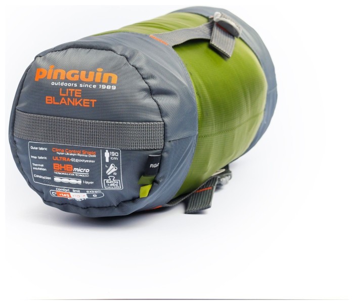 Спальный мешок Pinguin Lite Blanket (14/10°C), 190 см - Right Zip, Khaki (PNG 229448) 2020