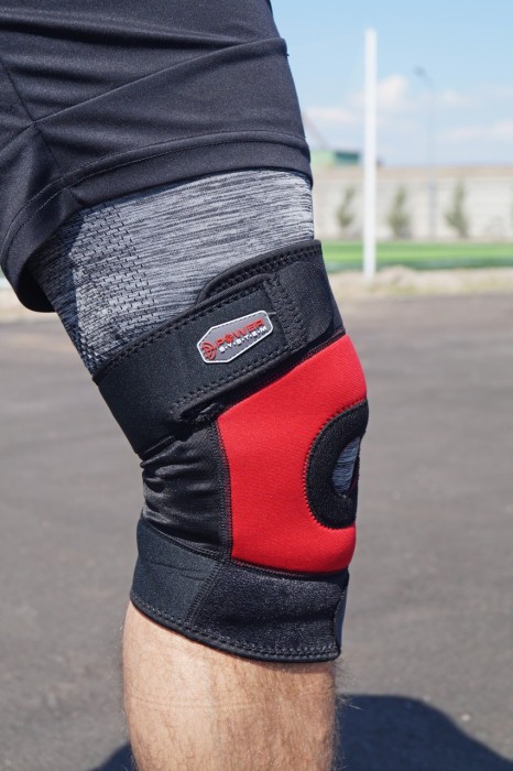 Наколінник Power System PS-6012 Neo Knee Support Black/Red (1шт.) L