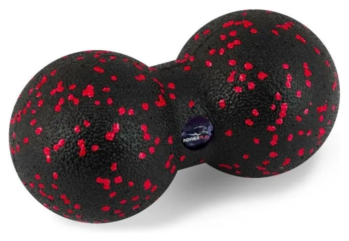 Массажний набір PowerPlay PP_4015 EPP Foam Roller Set 4in1 (2-а ролі + 2-а м'ячі) Чорно-червоний