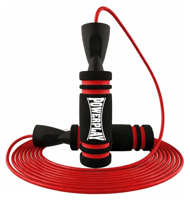 Скакалка швидкісна PowerPlay 4213 Jump Rope Чорно/Червона 3м.