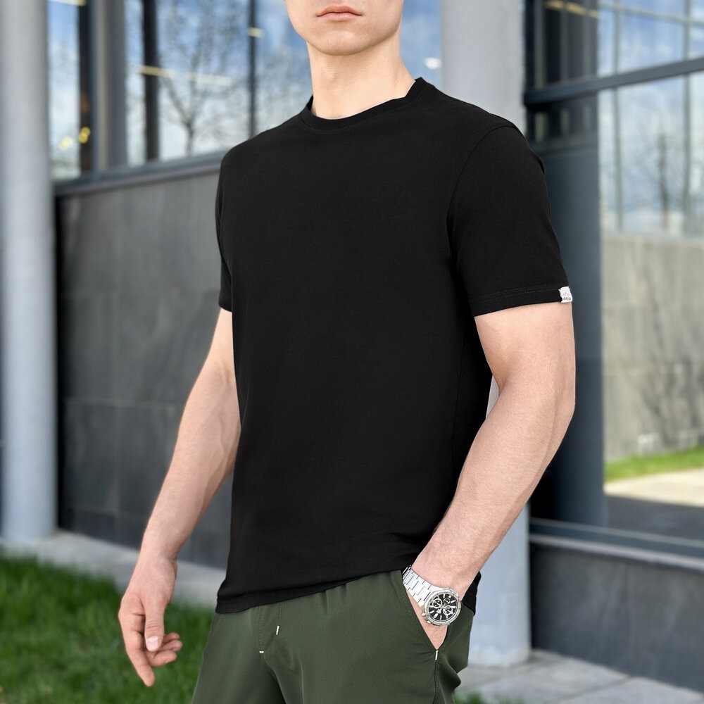 Мужская футболка хлопчатобумажная Pobedov Peremoga черная