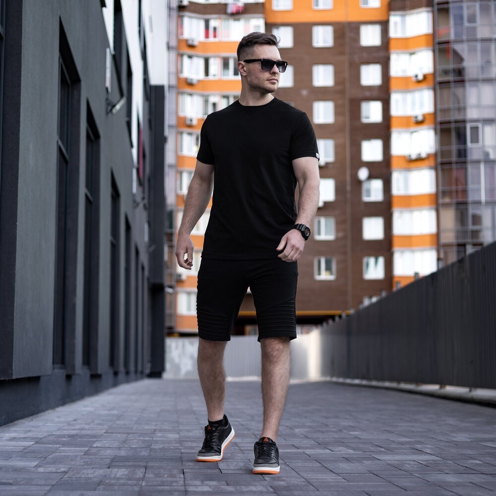 Мужская футболка хлопчатобумажная Pobedov Peremoga черная