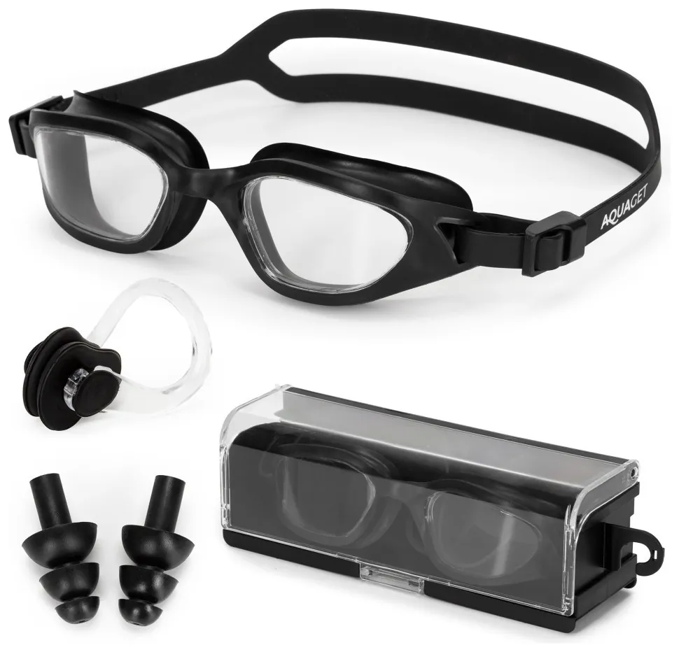 Окуляри для плавання Aquaget AQ0013 Black (LFAQ0013)