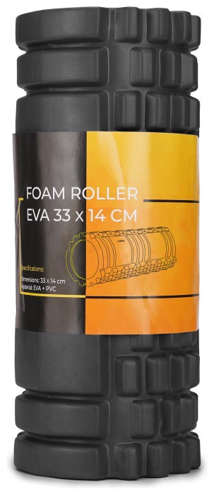 Масажний ролик Cornix EVA 33 x 14 см (валик, роллер) XR-0029 Black