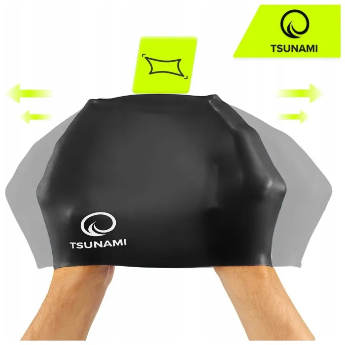 Шапочка для плавания TSUNAMI Pro Black (P-5905973401876)
