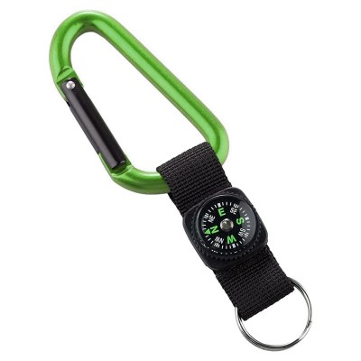 Munkees 3228 карабин 8 мм с strap, compass, keyring grass green