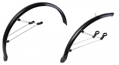 Крыло 26" полноразмерный пластик. со стойк. f.285 r.265-355 ширина 55мм черный. FEITECH SY-955 (крепеж.