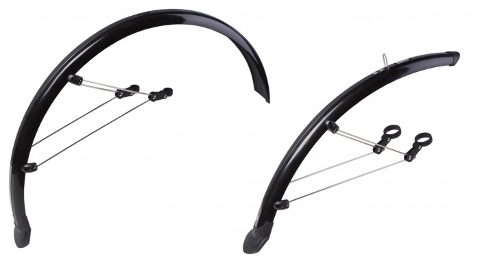 Крыло 26" полноразмерный пластик. со стойк. f.285 r.265-355 ширина 55мм черный. FEITECH SY-955 (крепеж.