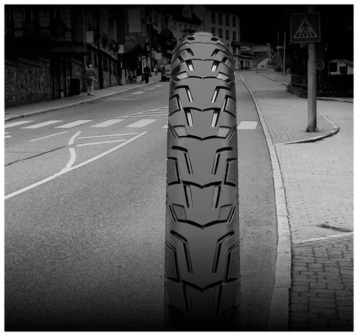 Покришка Continental Ride City, 28 " | 700 x 35C | 28 x 1 3/8 x 1 5/8, Чорна, не складна, світловідбиваюча