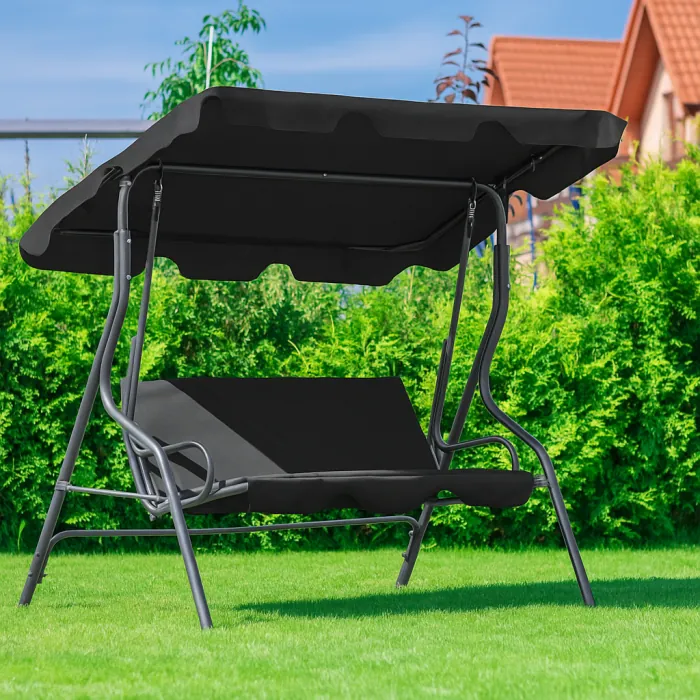 Качели с подушками на 3 человека LEOBRO Relax Black