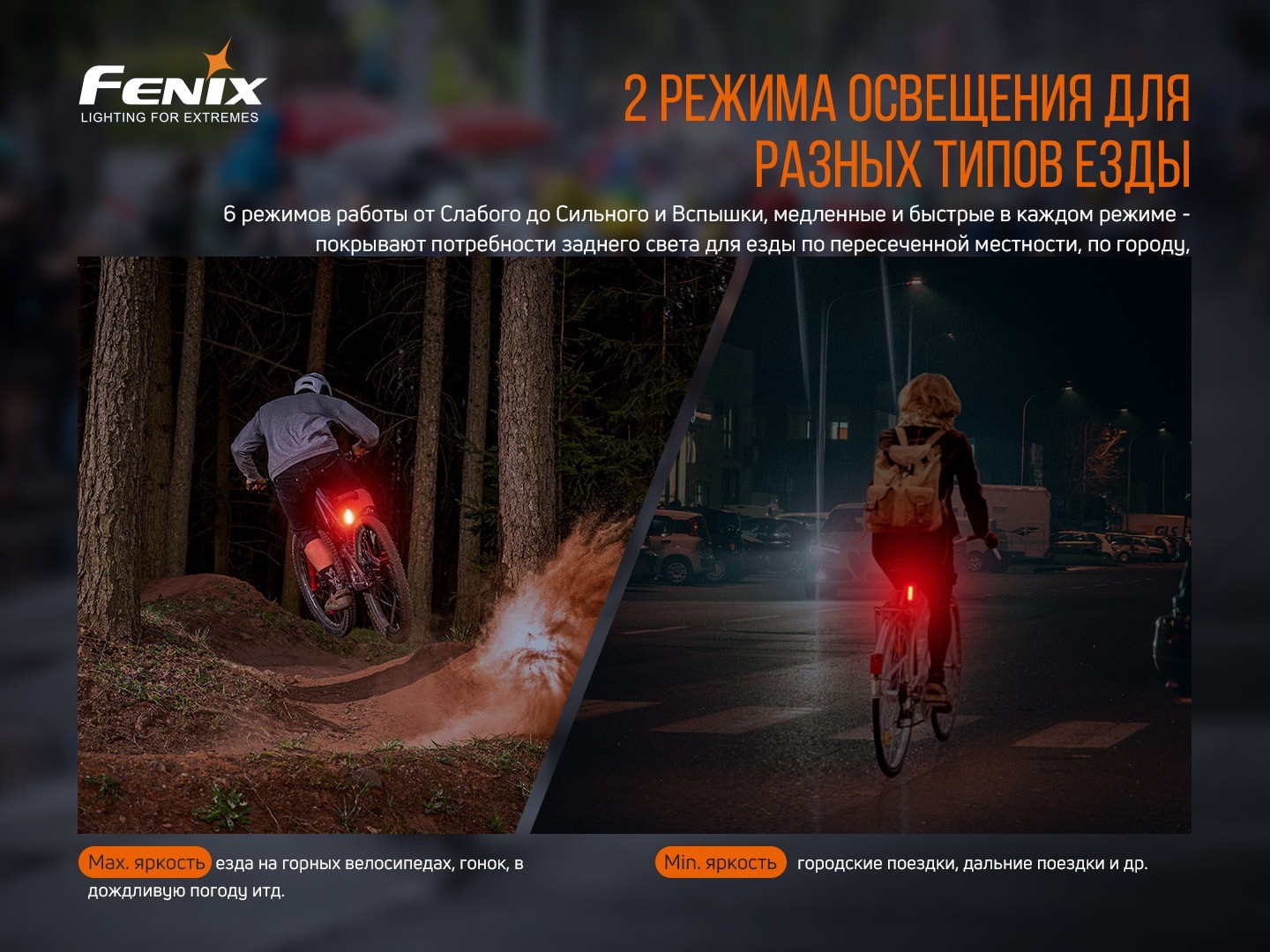 Велофара задня Fenix BC05R V2.0, укр, укр