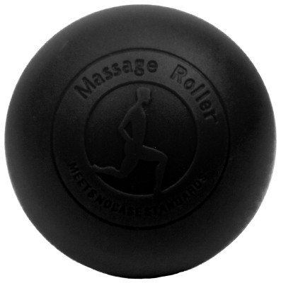 Масажний м'ячик EasyFit каучук 6.5 см чорний