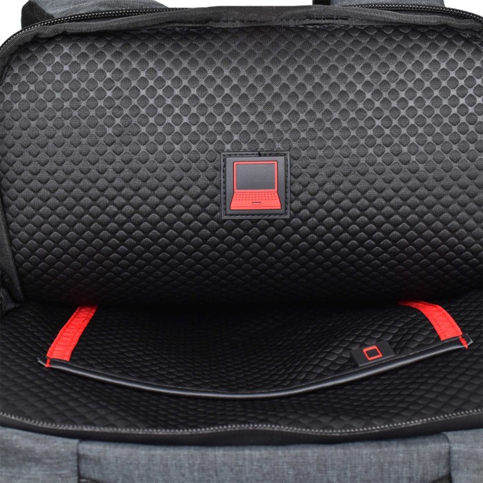 Рюкзак міський Semi Line USB 24 Dark Grey (P8003)