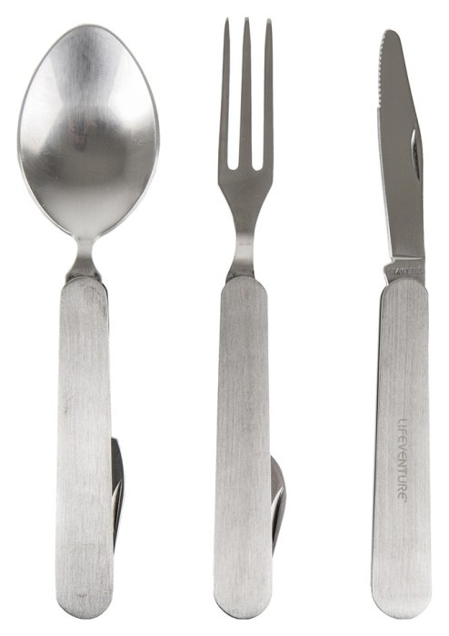 Вилка, ложка, ніж Lifeventure SS Folding