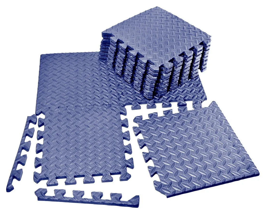 Татамі мат EasyFit 8 шт (30х30х1 см) хвіст ластівки сіній (EFIT_EF-1950-30-BE)