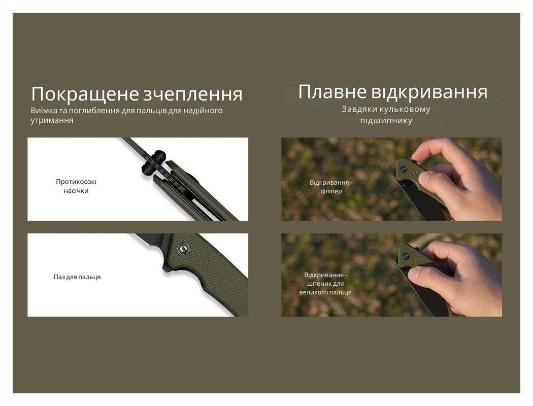 Ніж складаний Civivi Merit C24012-2, укр, укр