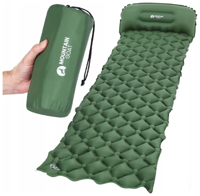 Килимок (каримат) надувний Mountain Goat 190 x 58 x 5 см Navy Green (P-5905973400886)