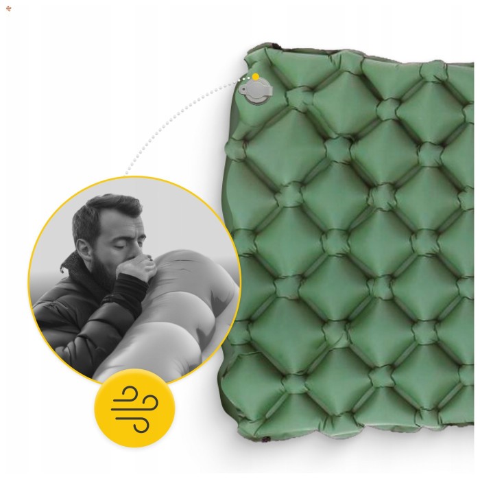 Килимок (каримат) надувний Mountain Goat 190 x 58 x 5 см Navy Green (P-5905973400886)