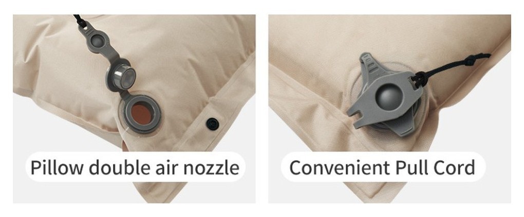 Матрас туристический с подушкой, самонадувающийся одноместный Naturehike CNK2550WS025, влагостойкий, 200х65х6 см, зеленый