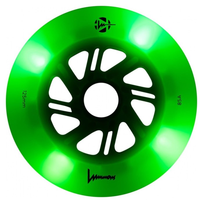 Колеса, що світяться FR Skates Luminous 125mm/85A 6-pack Green