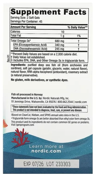 Ultimate Omega Junior - 90 mini softgels