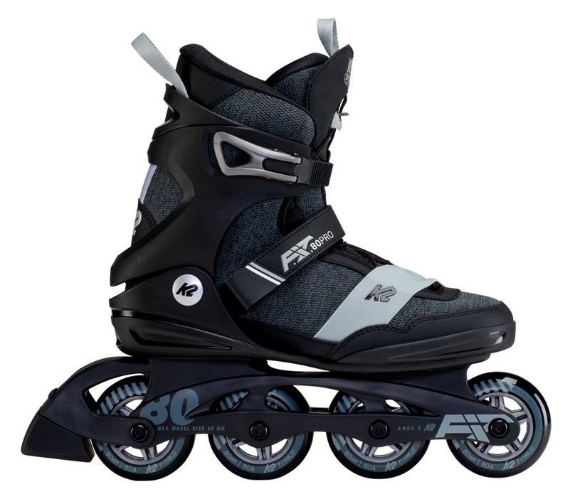 Роликовые коньки для взрослых K2 F.I.T. 80 PRO M 39.50 (7.0US) 250мм Black/dark grey (30F0143.1.1)
