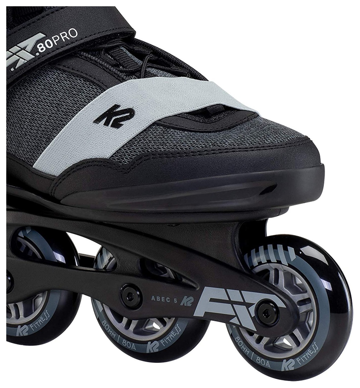 Роликовые коньки для взрослых K2 F.I.T. 80 PRO M 39.50 (7.0US) 250мм Black/dark grey (30F0143.1.1)