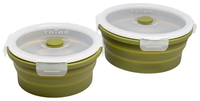 Контейнер Tribe Bowl Container 550 мл силиконовый T-FF-0045, olive