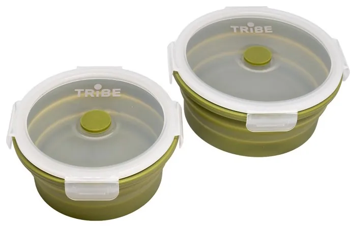 Контейнер Tribe Bowl Container 550 мл силиконовый T-FF-0045, olive