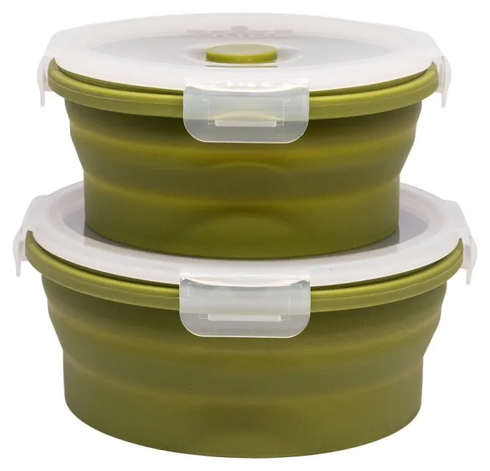 Контейнер Tribe Bowl Container 550 мл силиконовый T-FF-0045, olive