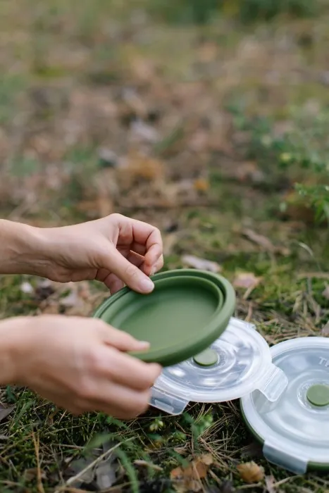 Контейнер Tribe Bowl Container 550 мл силиконовый T-FF-0045, olive