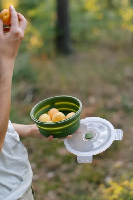 Контейнер Tribe Bowl Container 550 мл силиконовый T-FF-0045, olive