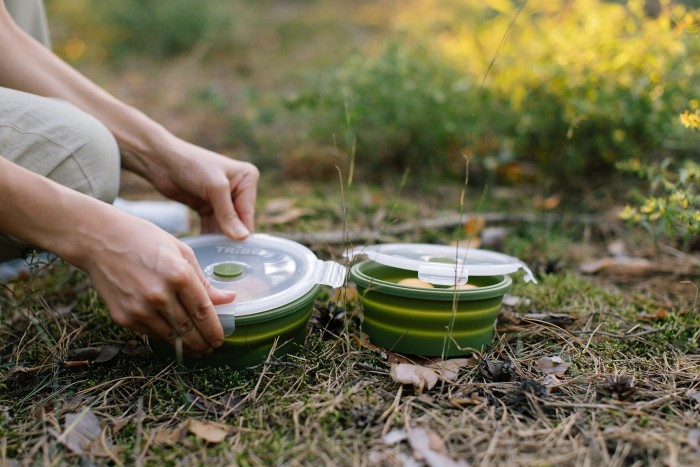 Контейнер Tribe Bowl Container 550 мл силиконовый T-FF-0045, olive